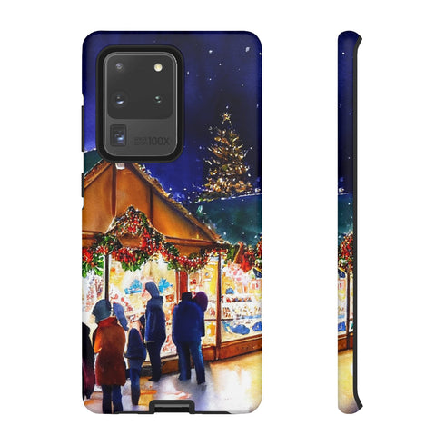 Shopping at the Christmas Market - Impact Resistant Phone Case Samsung Galaxy S20 Ultra Matte